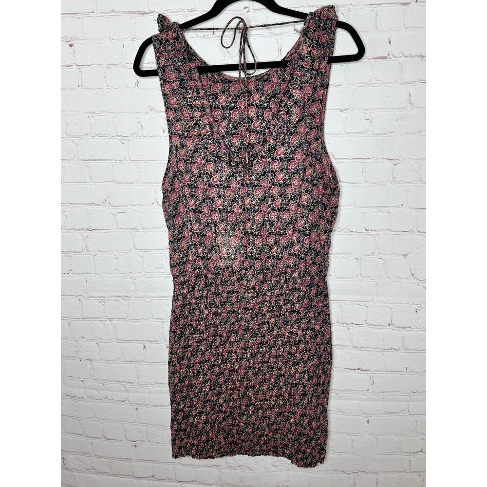 NEW Free People I'm Your Favorite Dress Plum Combo Floral Womens Medium NWT - Picture 3 of 11